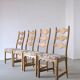 4 ladder back dining chairs by Henning Kjaernulf | Denmark | 1950s