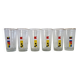 Set of 6 vintage Mobil advertising glasses