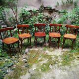 Series of five bistro chairs