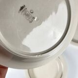 Set de 6 assiettes demi-creuse Longwy, début XXème siècle, décor floral