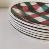 Set of 6 soup plates Faïencerie Nouvelle Givors from the 50s