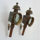 Pair of vintage wall lamps carriage lanterns, cab, electrified lanterns. Year 20 30