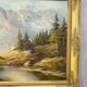 Alpine landscape oil painting with Tyrolean mountain hut