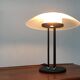 Vintage postmodern table lamp in glass and metal.