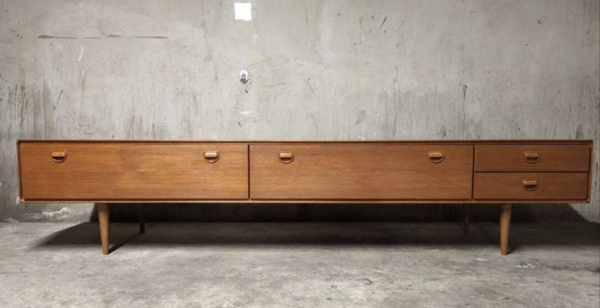 Vintage Scandinavian teak sideboards from the 1970s.