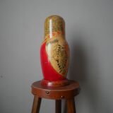 Large vintage handmade Russian doll bottle cover collectible decoration