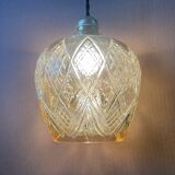 70s glass pendant light