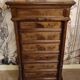 Chest of drawers / chiffonnier in solid walnut, Napoleonic III period – 19th century