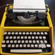 Machine à écrire remington riviera sperry rand riviera jaune