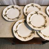 Set of 6 dessert plates in German porcelain