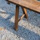 Farm table nineteenth century feet spindles 251cm and its 2 benches