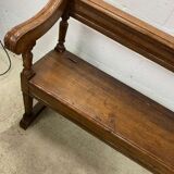 Antique wooden bench with pinned construction