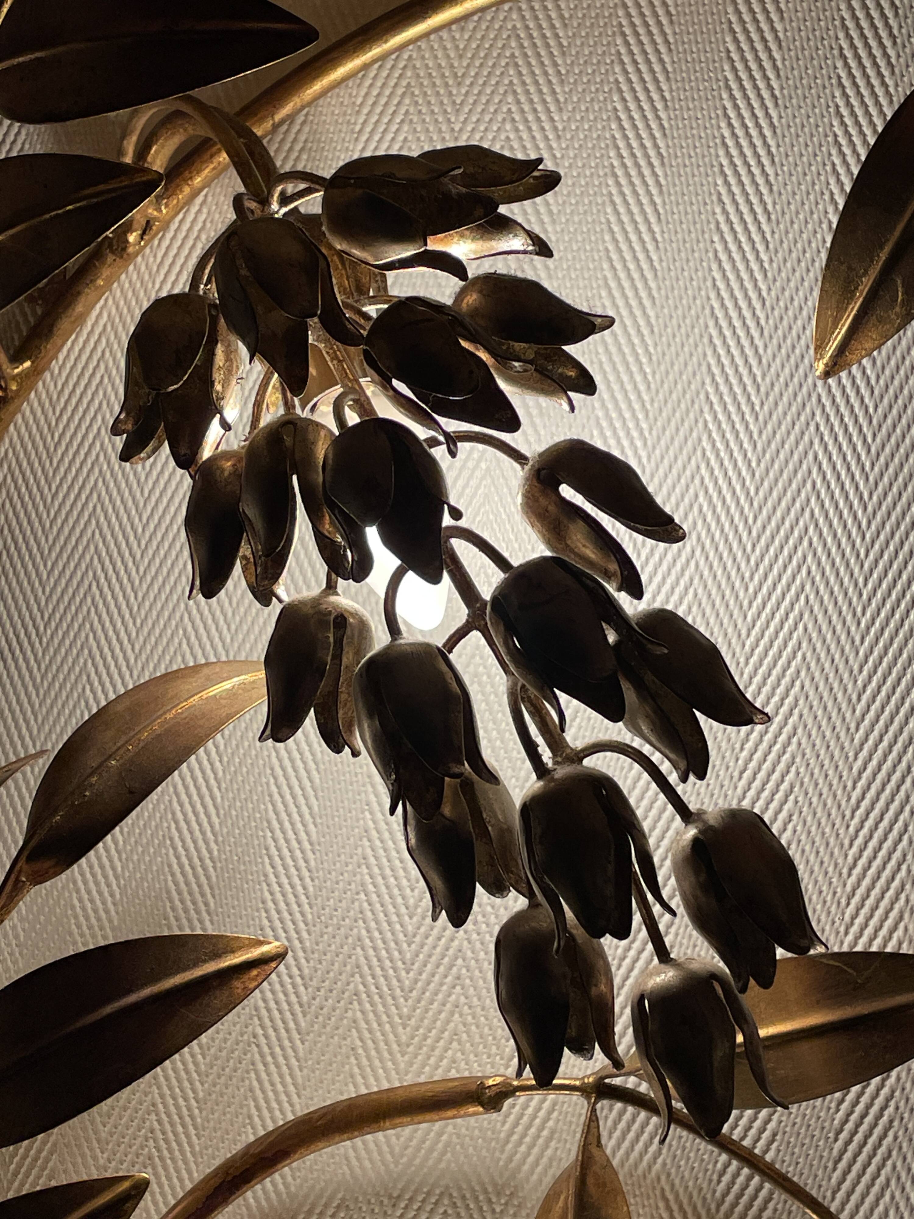 Pioggia D'Oro Wall Lamp in Gold Metal by Hans Kögl, Italy, 1970s