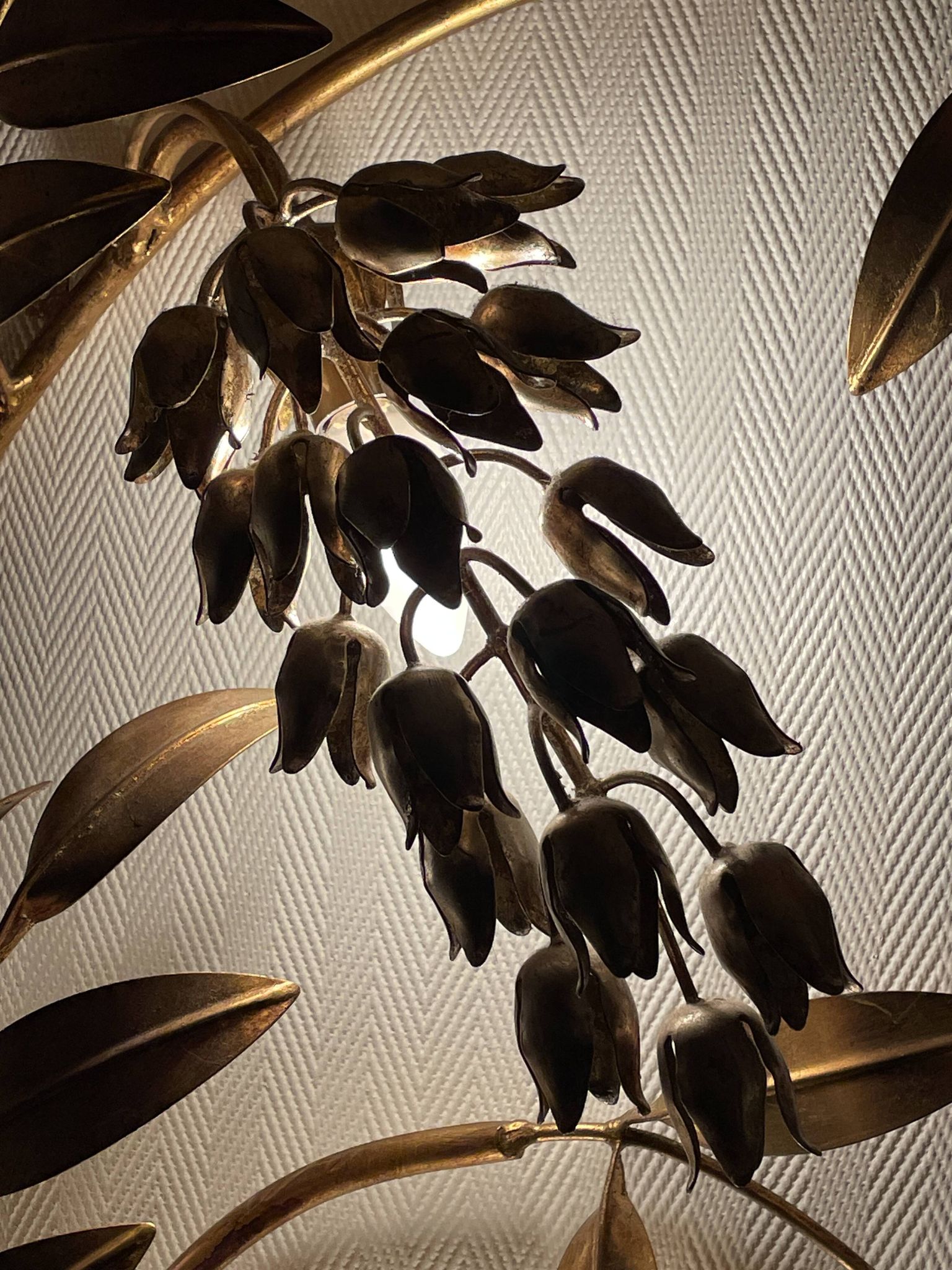 Pioggia D'Oro Wall Lamp in Gold Metal by Hans Kögl, Italy, 1970s
