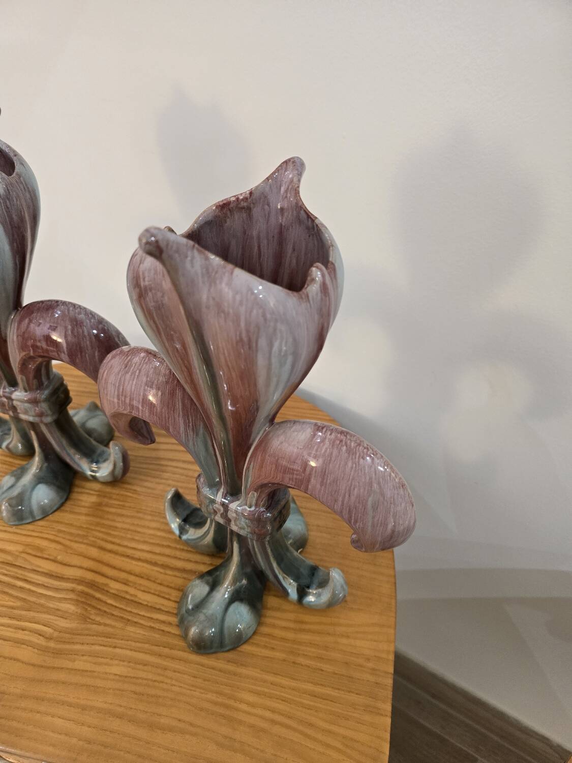 Pair of glazed ceramic vases