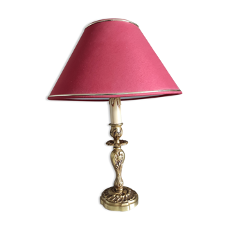 Candle holder lamp foot bronze chiseled rockery