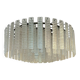Contemporary Modern Clear Strips “Listelli” Murano Glass Burnish Flush Moun