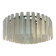 Contemporary Modern Clear Strips “Listelli” Murano Glass Burnish Flush Moun