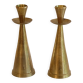 Danish brass candle holders 1970