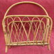 Vintage magazine door in rattan bamboo style