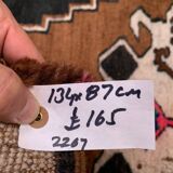 Vintage Turkish Rug 131x87 cm shabby carpet Kars Region Small