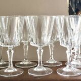 Set 12 crystal wine glasses from Arques 1970