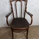 Curved wooden armchair Fischel bistro style late 19th century