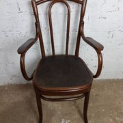 Curved wooden armchair Fischel bistro style late 19th century