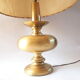 Grande lampe pied métal doré