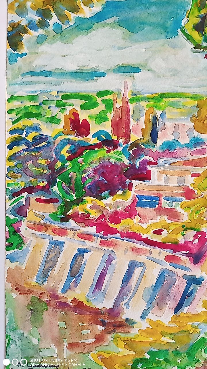 Pierre Lacroux (1909-1993) Gouache Cap Ferrat 28 September 79