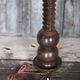 Wood lamp, turned wooden lamp base, table lamp, living room lamp.