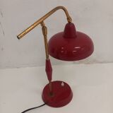 Table lamp 60s red metal
