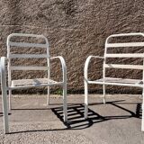 Stackable Garden Armchairs with Elastic Ropes, 1970s, Set of 6