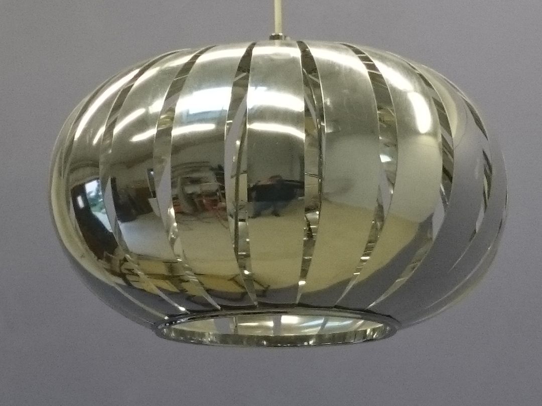Chandelier 70s aluminum suspension