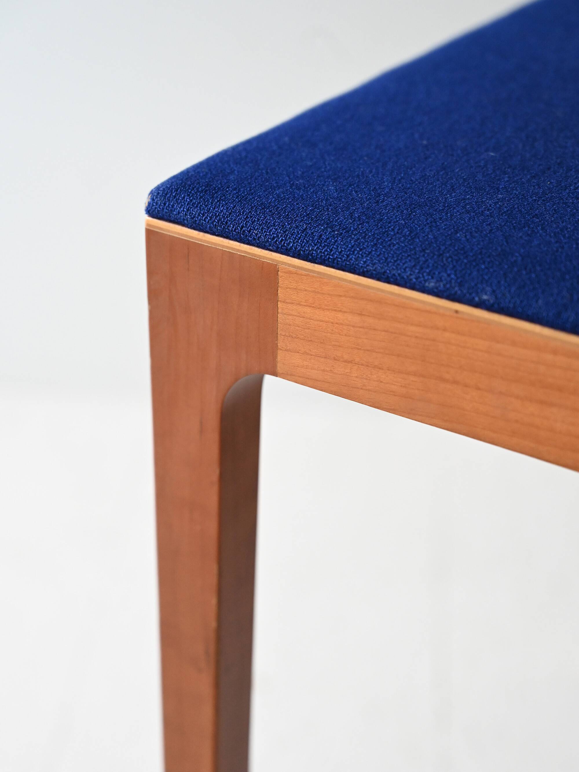 Pair of Scandinavian chairs with blue seats