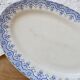 Antique oval plate, ironstone Boch La Louvière Clara.