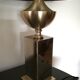 Lampe métal brossé or 1970