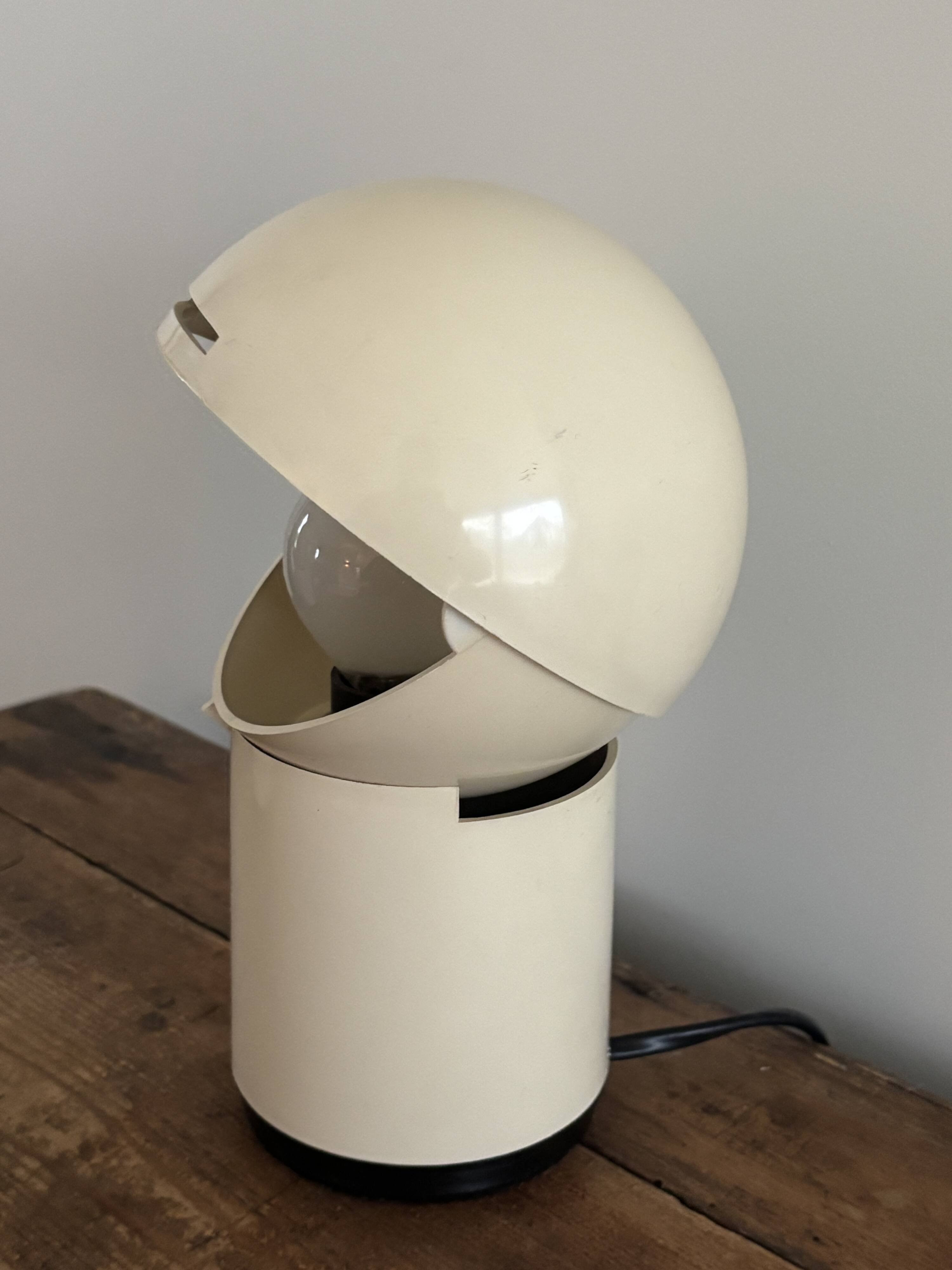 Set of two Vintage 'Pac-Man' Asteroidi Siberin Caronno table lamp Italy 70's design