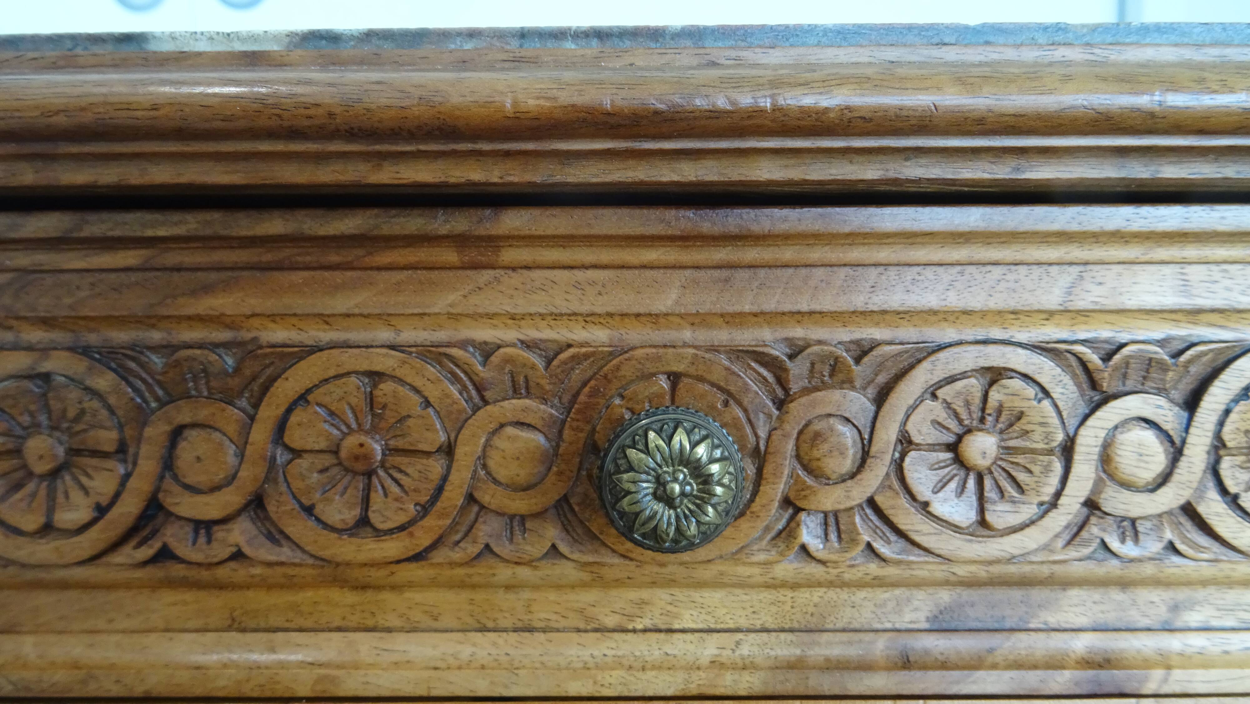 Bedside table - early 1900 - marble/ceramic