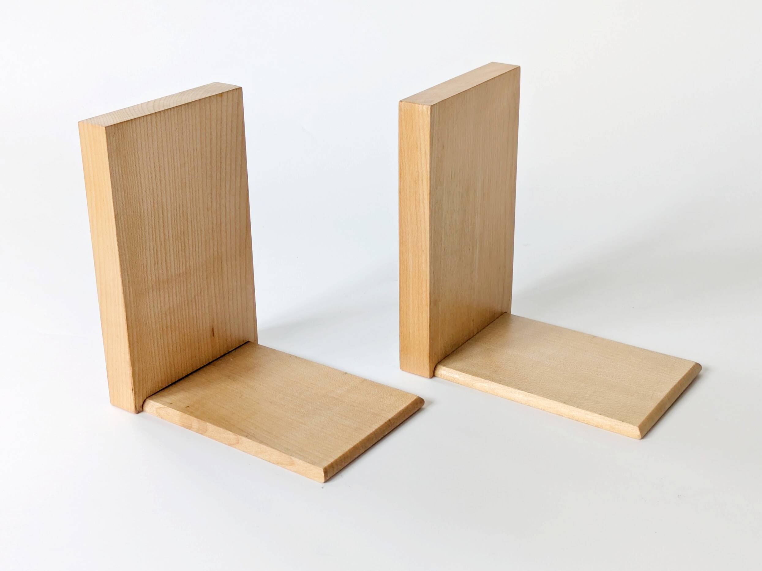 Pair of wooden bookends, Bauhaus style, 1950s
