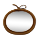 Vintage mirror apple-shaped in bamboo - 32cm