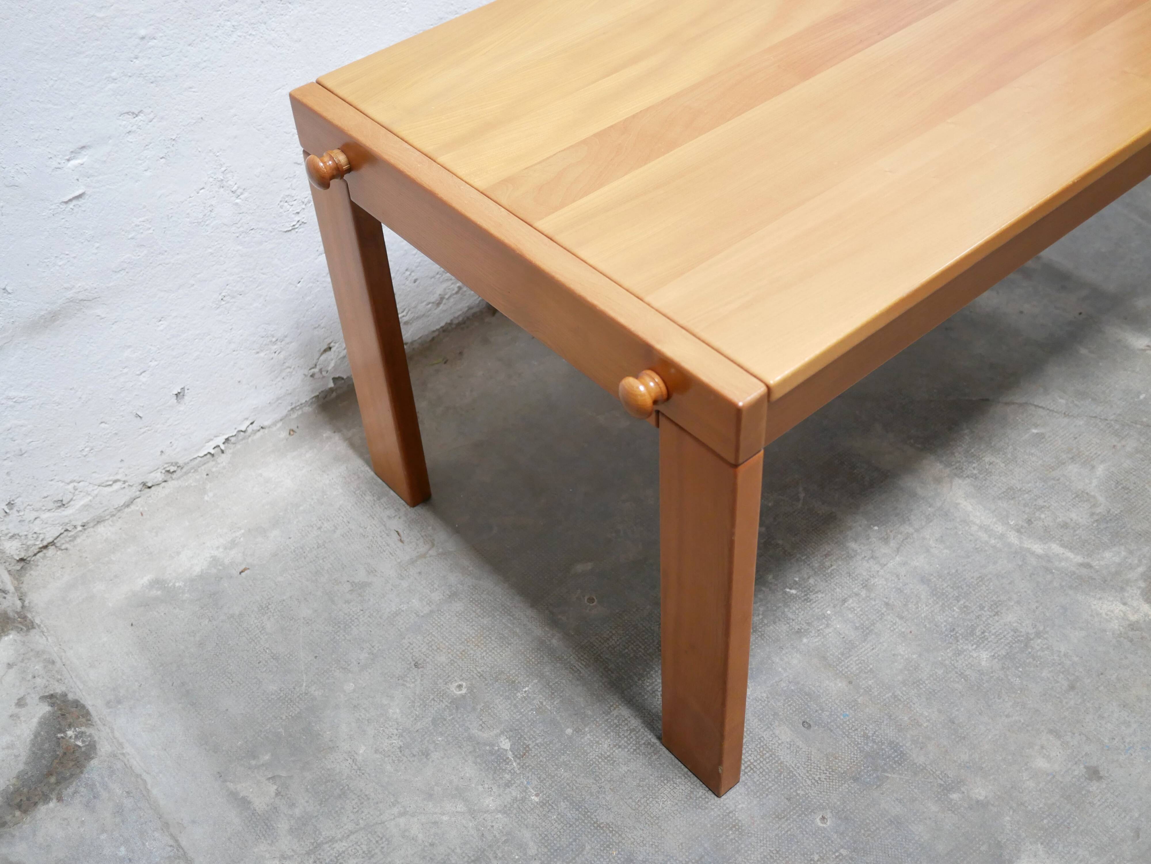 Vintage elm dining table by Maison Regain
