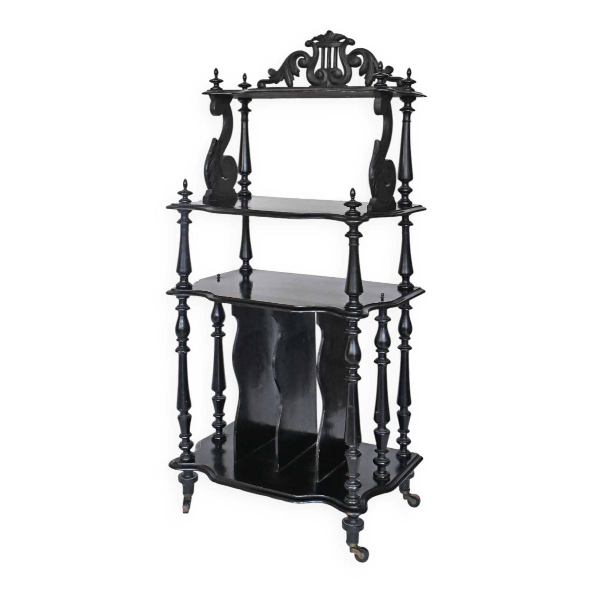 Music cabinet or sheet music cabinet in the Napoléon III style