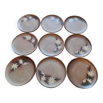 Lot 9 assiettes