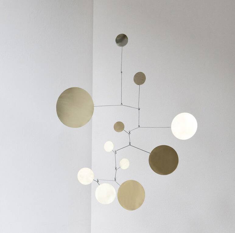 Large Space Age Mobile Brass Sculpture