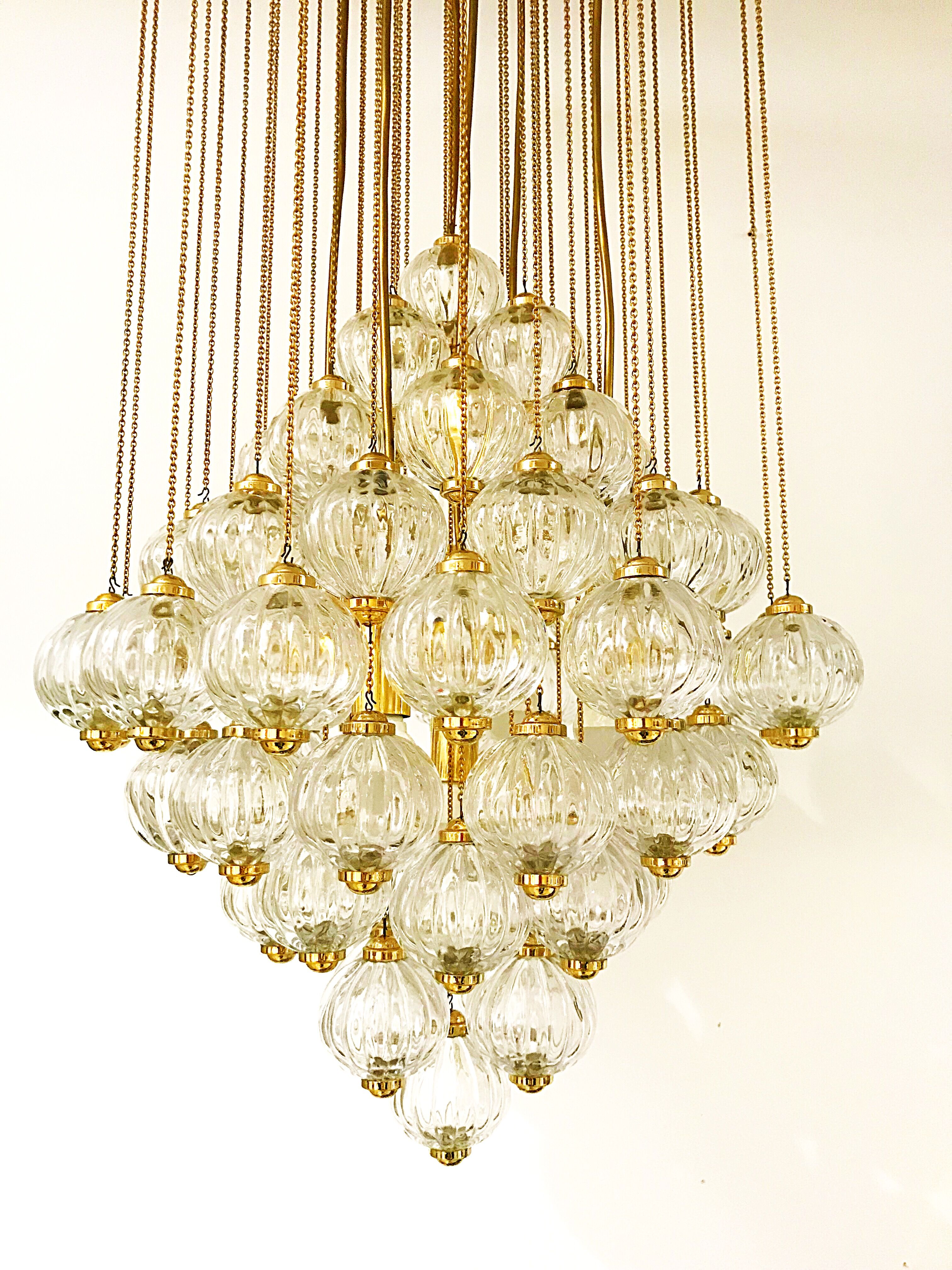 Murano crystal for sculpture chandelier 1970