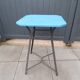 Splendid and rare outdoor iron bistro table from the 1940s, completely renovated