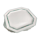 Limoges porcelain lunch plates Bernardaud Paul Poiret Set 5
