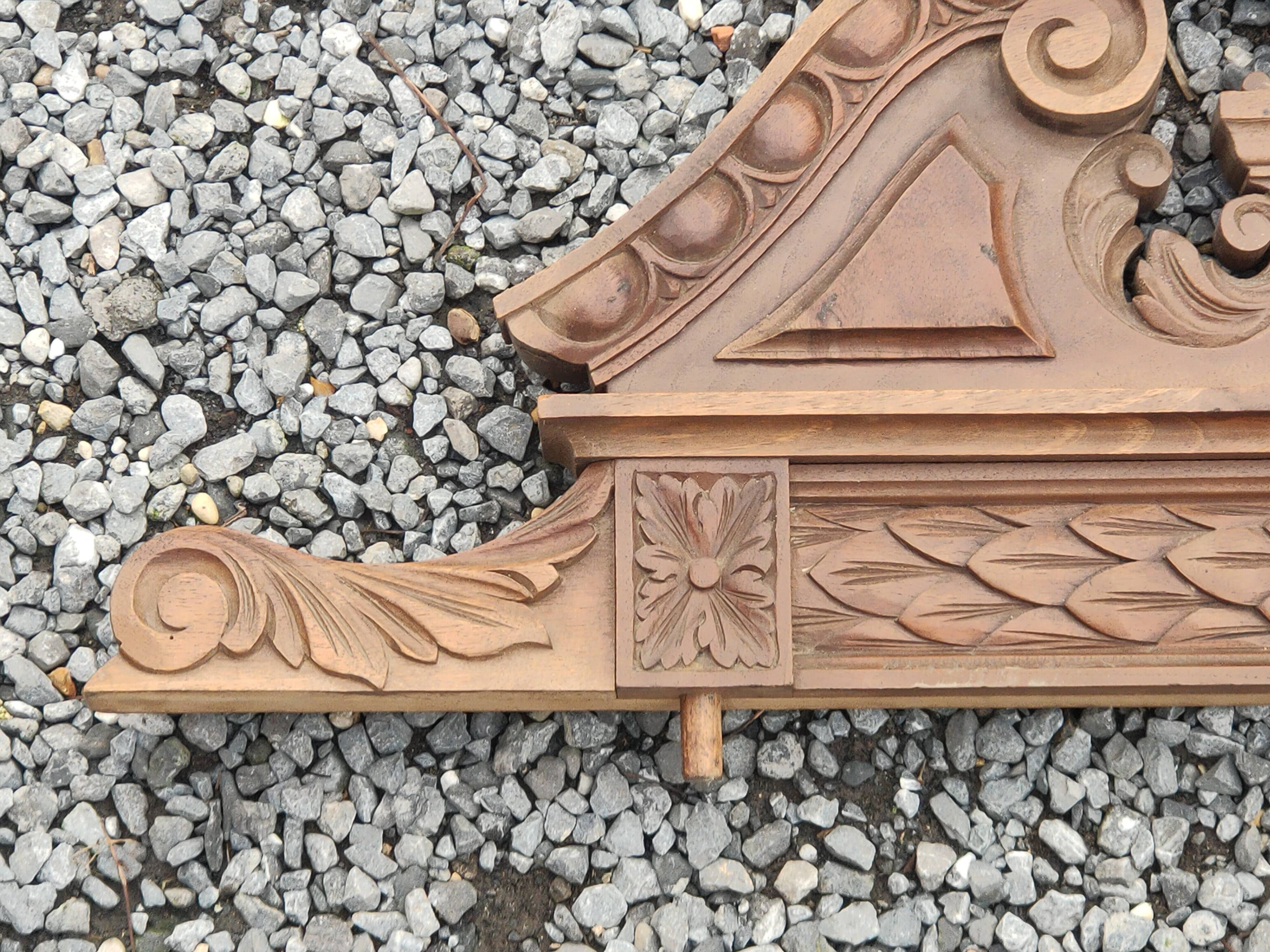 Ancient walnut pediment