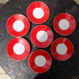 Striped cups and saucers
